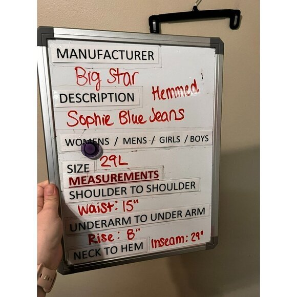 Women's Big Star Sophie Blue Jeans [HEMMED] Size 29L [EXCELLENT] - Picture 7 of 7